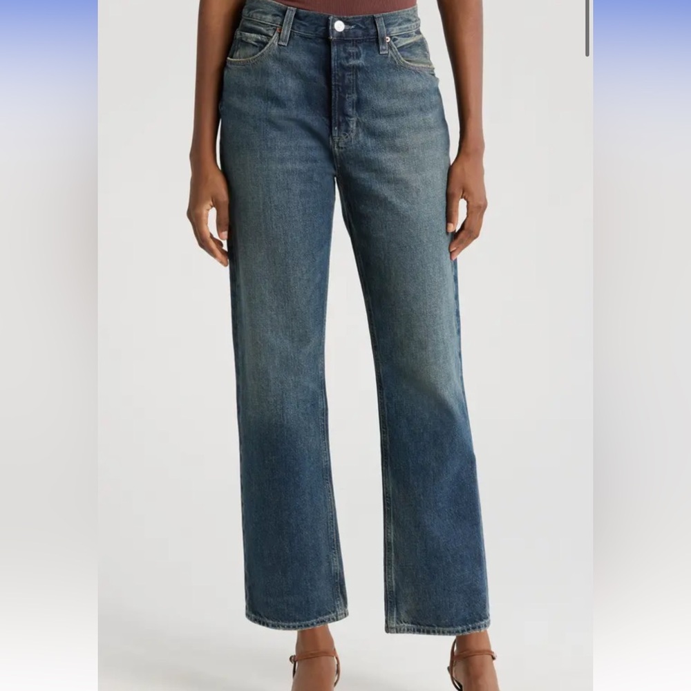 Paige sawyer high rise straight leg jeans